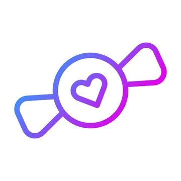 Candy icon gradient purple style valentine illustration vector element and .. Ilustração Stock