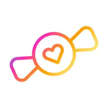 Candy icon gradient style valentine illustration vector element and symbol .. Ilustração Stock