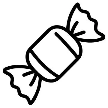 Candy icon. Outline candy vector icon for web design isolated Stock Illustration