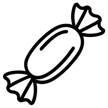 Candy icon. Outline candy vector icon for web design isolated Stock Illustration