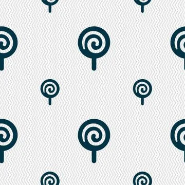 Candy icon sign. Seamless pattern with geometric texture. Vector イラスト素材
