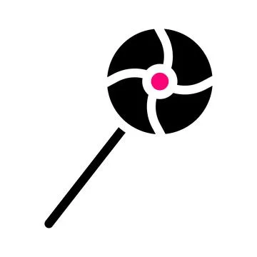 Candy icon solid black pink style valentine illustration vector element and.. Illustrazione stock