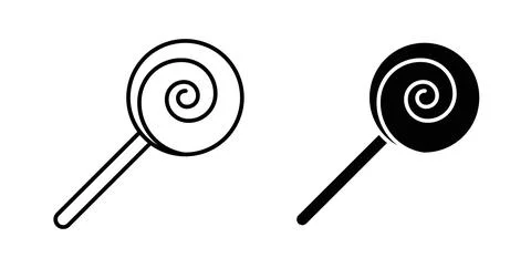 Candy icon symbol. Vector illustration pack in black color. Illustrazione stock