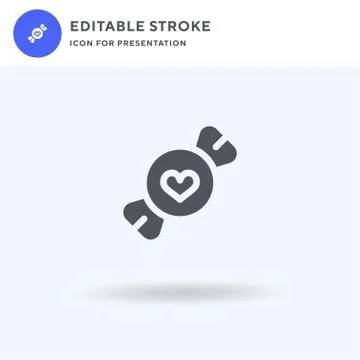 Candy icon vector, filled flat sign, solid pictogram isolated on white, logo  스톡 일러스트