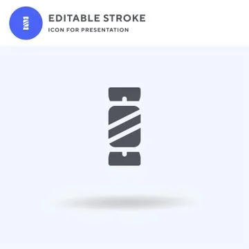 Candy icon vector, filled flat sign, solid pictogram isolated on white, logo 스톡 일러스트