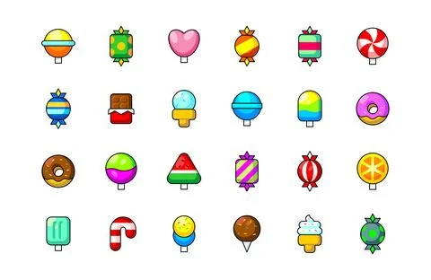 Candy icons Stock Illustration