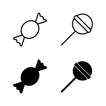 Candy icons vector. candy sign and symbol. Stock Illustration