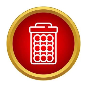 Candy jar icon with chewing gum sweets Stock Illustration