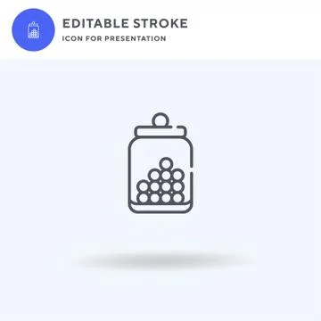 Candy Jar icon vector, filled flat sign, solid pictogram isolated on white, logo Illustrazione stock