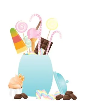Candy jar Illustrazione stock