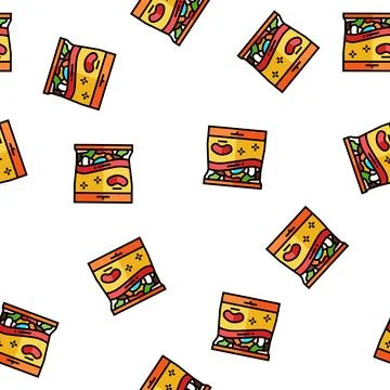 Candy jelly candy gummy vector seamless pattern Stock Illustration