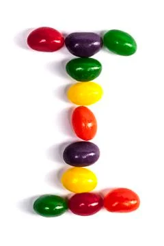 Candy Letter I Stock Photos
