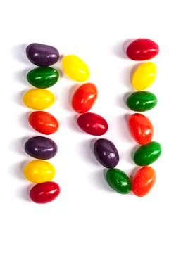 Candy Letter N Stockfoto's