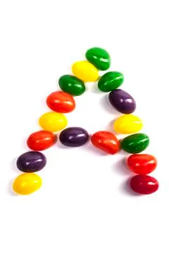 Candy Letter A Stockfoto's