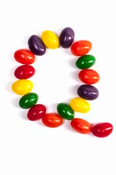 Candy Letter Q Stock Photos
