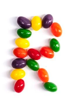 Candy Letter R Stockfoto's