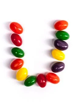 Candy Letter U Stock Photos