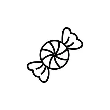 Candy line icon, logo isolated on white background Stock Illustration
