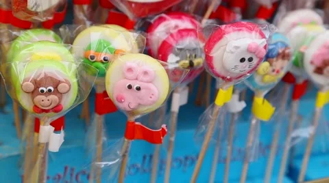 Candy lollipop crafts Stock-Footage 48813916