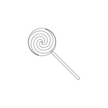 Candy lollipop. flat vector icon Stock Illustration