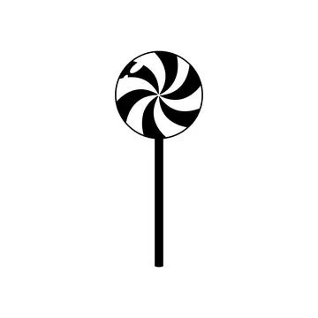 Candy lollipop vector icon simple design isolated on white background. Vector Stock Illustration