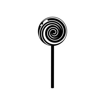 Candy lollipop vector icon simple design isolated on white background. Vector Stock Illustration