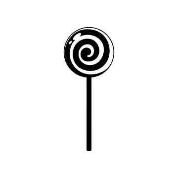 Candy lollipop vector icon simple design isolated on white background. Vector Stock Illustration