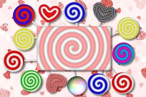 Candy lollipops Stock Illustration
