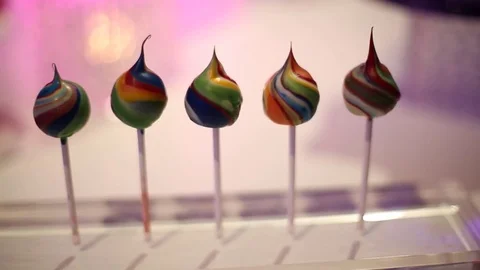 Candy lollypop macro close up Stock Footage 77584057