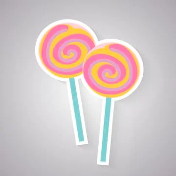 Candy with long shadow Illustrazione stock