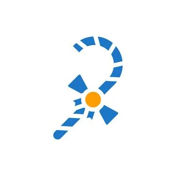 Candy love icon solid blue orange style valentine illustration symbol perfect Stock Illustration