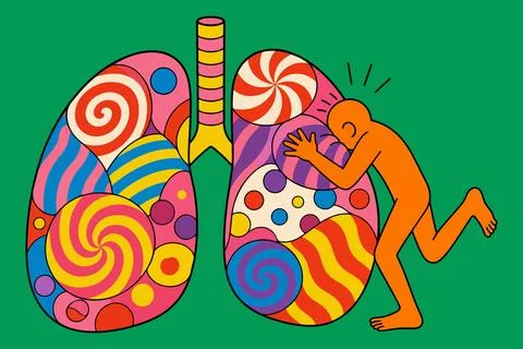Candy Lungs Stock Illustration
