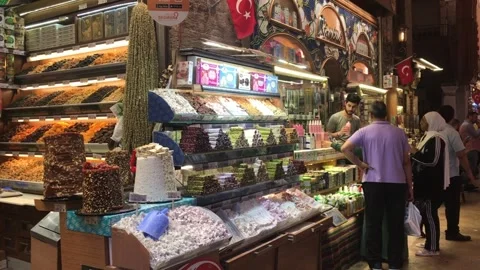 Candy market istanbul Stock Footage 156806972