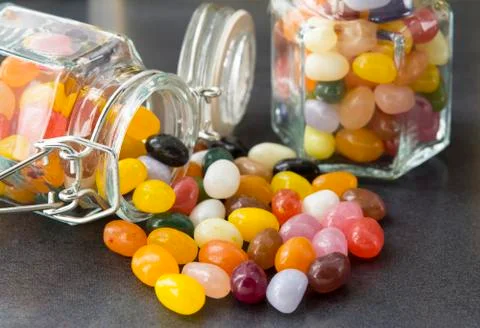 Candy in a mason jar Stock Photos