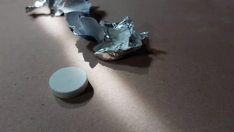 A candy with a mint flavor branded Davos Stock Footage 242559320