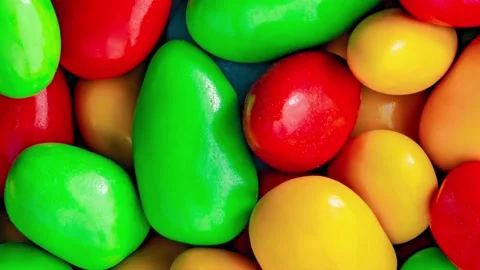 Candy in multi colored glaze in bulk Stock-Footage 229703055