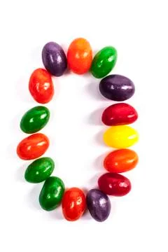 Candy Number 0 Stock Photos