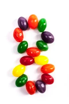 Candy Number 8 Stock Photos