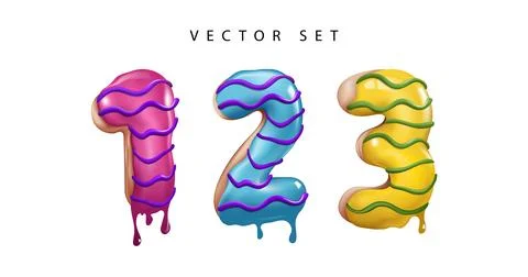 Candy numbers illustration. Illustrazione stock