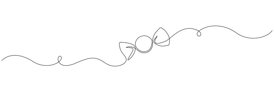 Candy in one continuous line drawing, Caramel and chocolate sweet in wrapper Stock Illustration