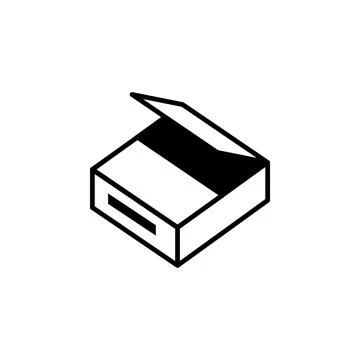 Candy Open Box Flat Vector Icon Stock Illustration