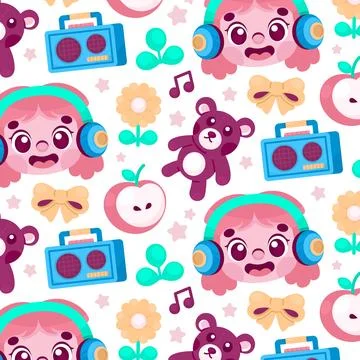 Candy pastel color pattern design Stock Illustration