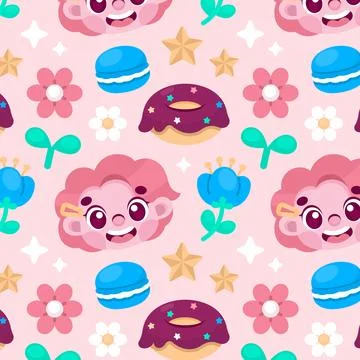Candy pastel color pattern design Stock Illustration