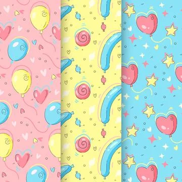 Candy pastel color pattern design Stock Illustration