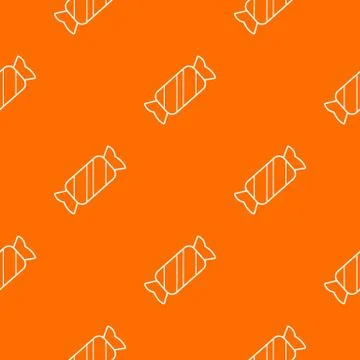 Candy pattern orange 스톡 일러스트