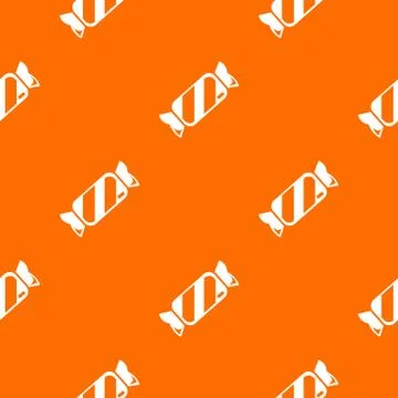 Candy pattern orange Illustrazione stock