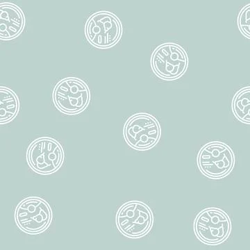 Candy pear line seamless pattern Stock Illustration