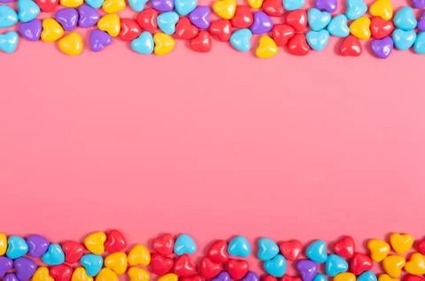 Candy on pink background Foto stock