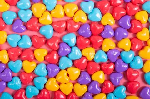 Candy on pink background Foto stock