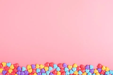 Candy on pink background Stock Photos